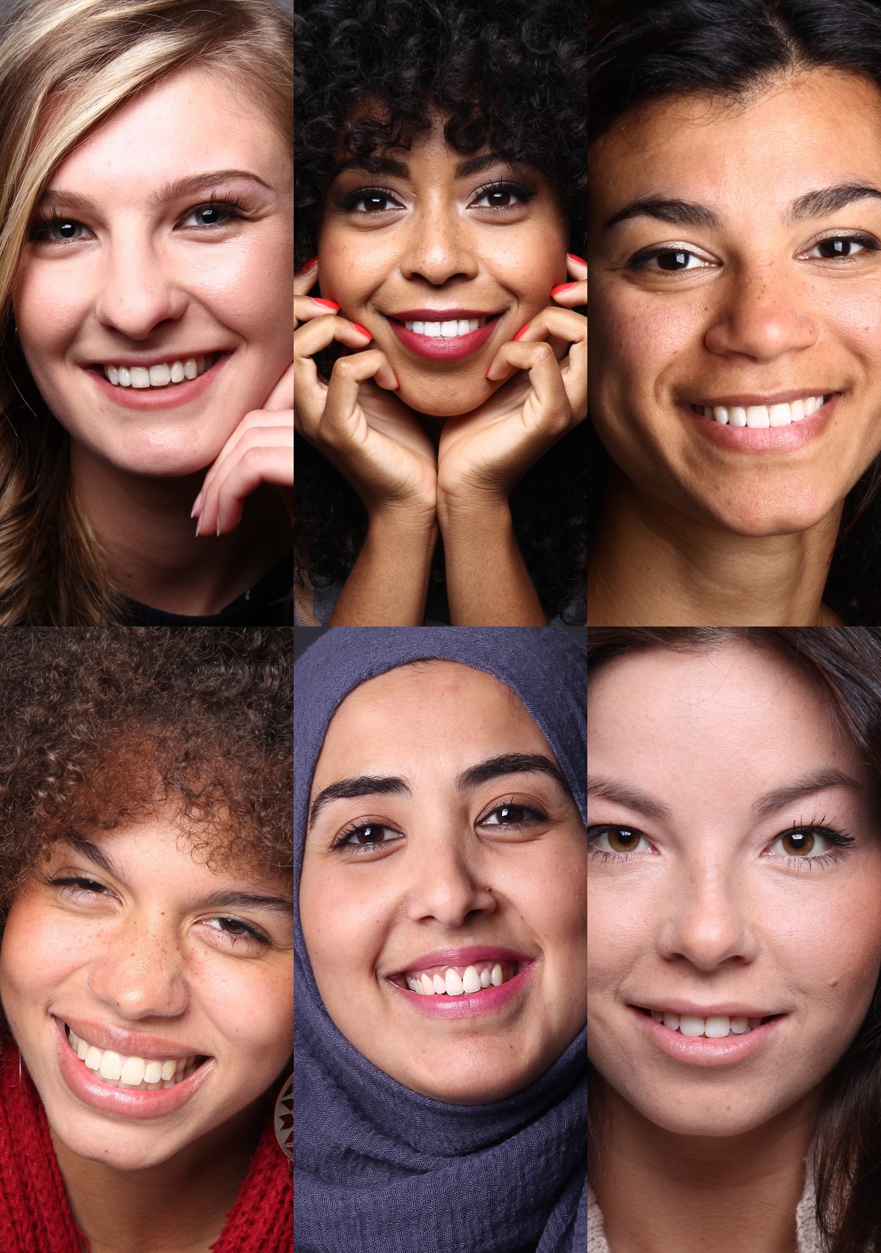 Group of beautiful strong women together
